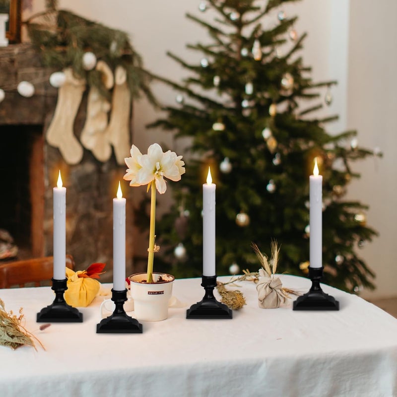 DRomance Flameless Window Candles with Remote Timer, 4 Pack White LED Flickering, Dripping Wax Effect, Suction Cups Included - Image 3